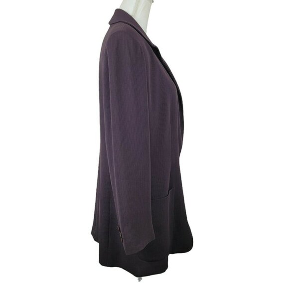 Vintage Alex Garfield Garfield & Marks Women's Blazer Jacket Sz 12 Dark Purple - Picture 4 of 12